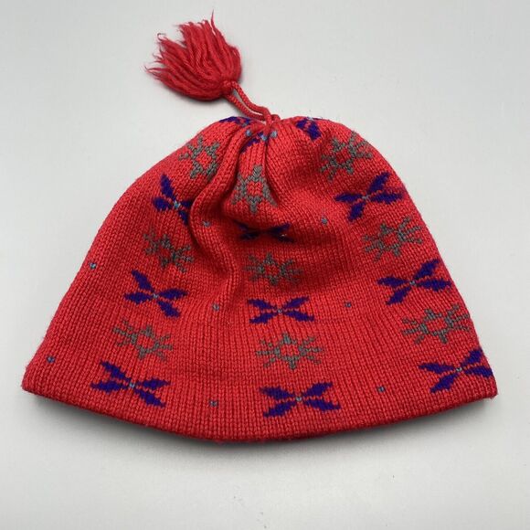 Vintage MERKLEY Wool Knit Beanie Hat Fleece Lined Adjustable Stocking Cap Canada - Picture 5 of 14